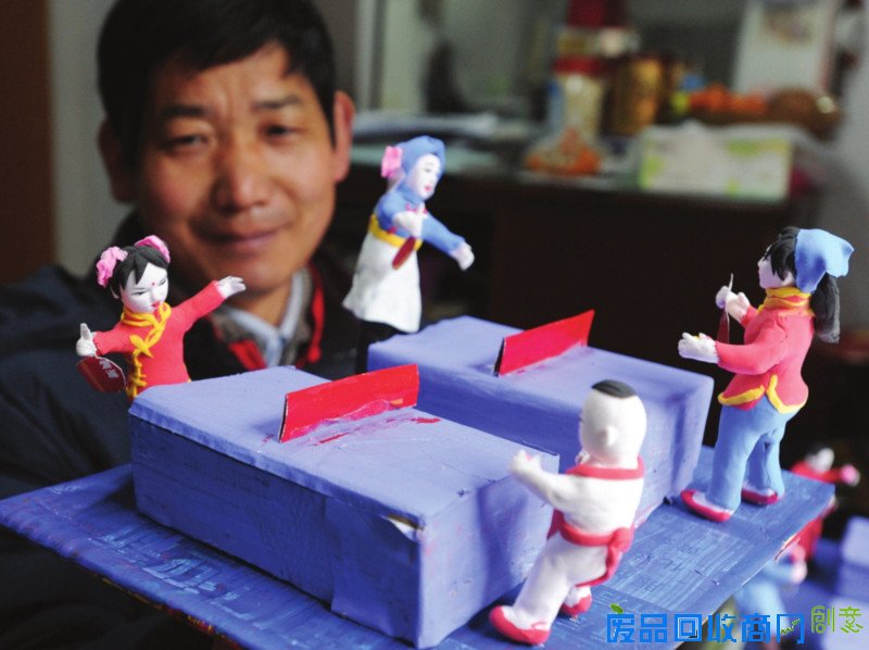 苏州民间艺人创作面塑版打乒乓水乡味十足