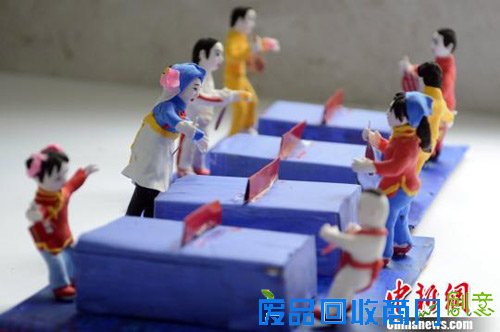 苏州民间艺人创作面塑“全民打乒乓”迎世乒赛