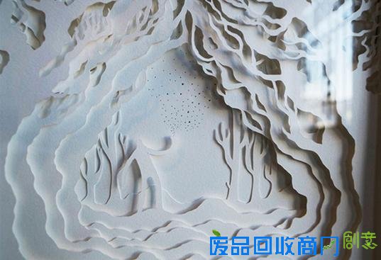 如梦如幻的立体剪纸光影艺术