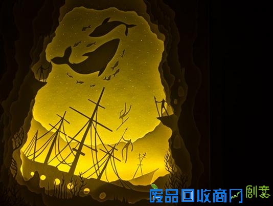 如梦如幻的立体剪纸光影艺术