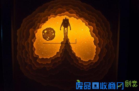 如梦如幻的立体剪纸光影艺术