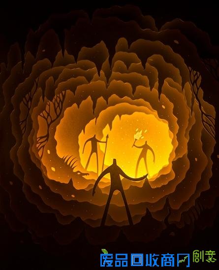 如梦如幻的立体剪纸光影艺术
