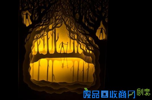 如梦如幻的立体剪纸光影艺术