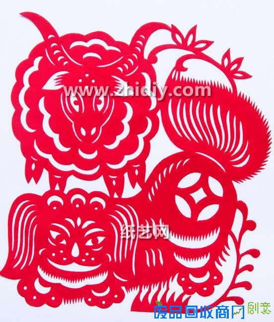 窗花剪纸教你羊年窗花图案和剪纸教程纸艺网图片