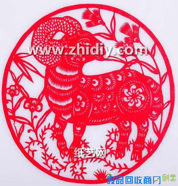羊年窗花剪纸大全之民间窗花剪纸羊图案教程图片