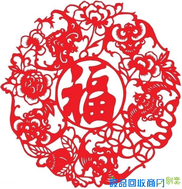 蝙蝠福字窗花剪纸教程与剪纸窗花图案纸艺网图片