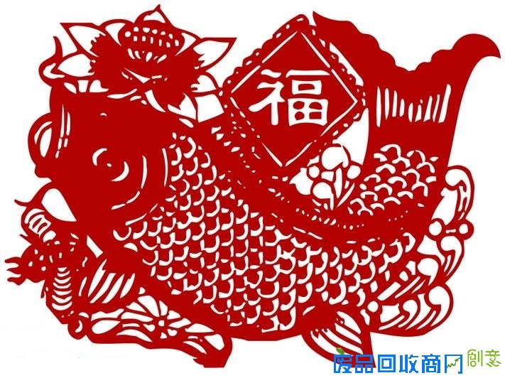 连年有余福字剪纸教程与剪纸图案剪纸图案大图片