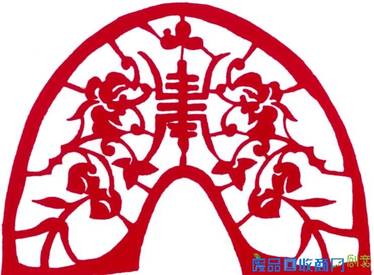 寿字剪纸窗花图案与剪纸教程步骤说明+纸艺网图片