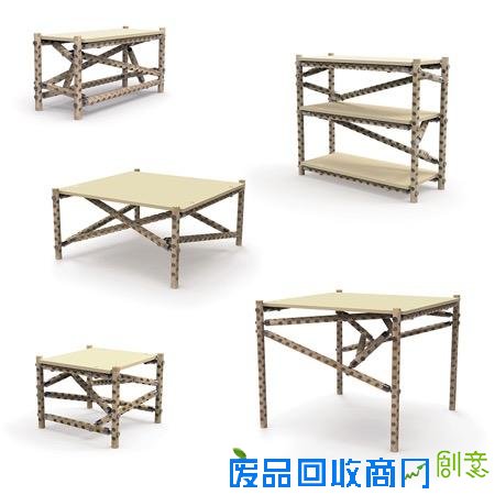  “千疮百孔”的木棍连接家具