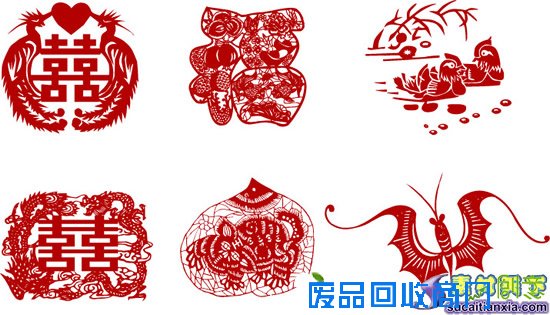 中国剪纸设计图片素材,传统喜庆剪纸矢量图