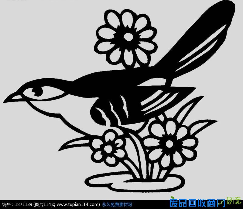 喜鹊传统剪纸图片素材图片 
