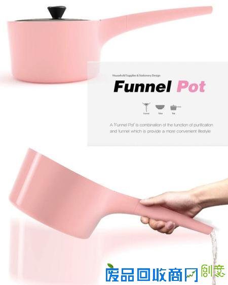  带滤水手柄的煮锅