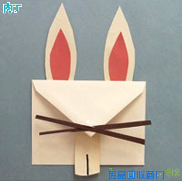 可爱的兔耳朵新年贺卡手工制作教程图解◆肉丁儿童网