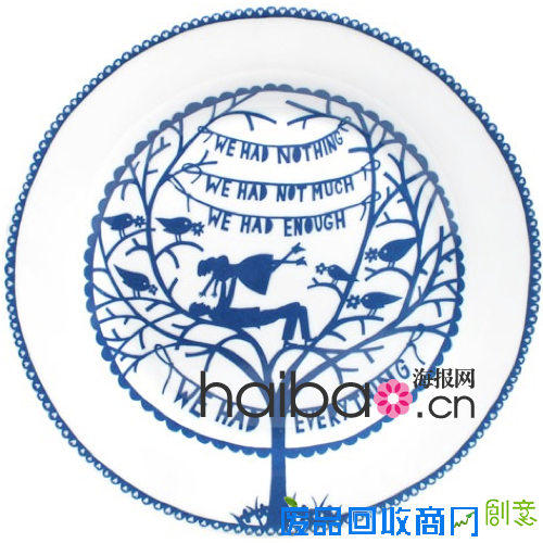 剪纸印花图案创作的“四季餐盘”