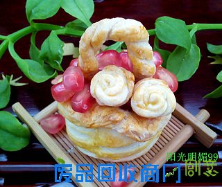 花样酥皮（海棠酥，花篮酥，包包酥）的做法步骤：52