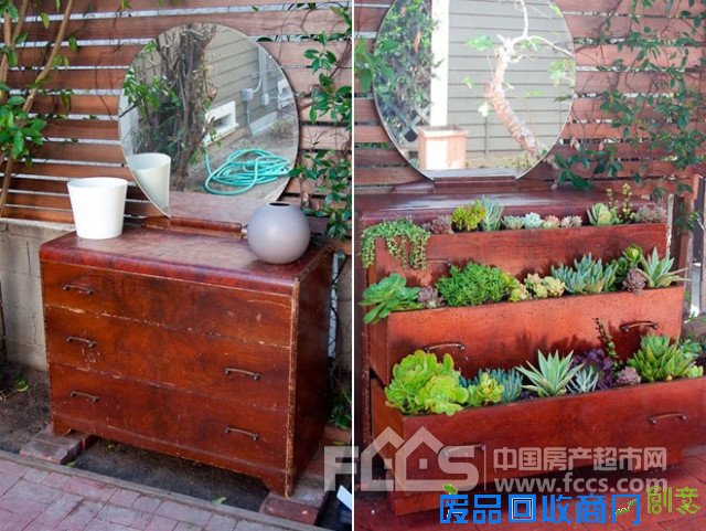 20个DIY妙招 教你利用废旧品打造出创意小花园