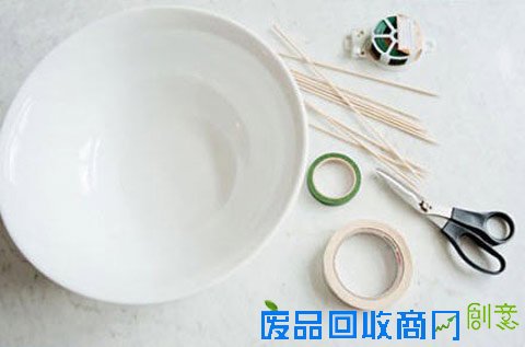 利用大碗手工diy插花家居装饰摆设（图片来源于唯美系）