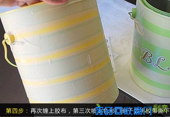 废旧铁罐变身装饰花盆