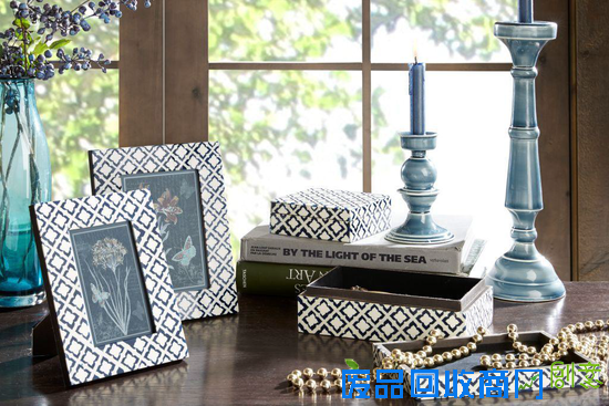 长/正方形格纹树脂首饰盒 格纹树脂笔筒/相框