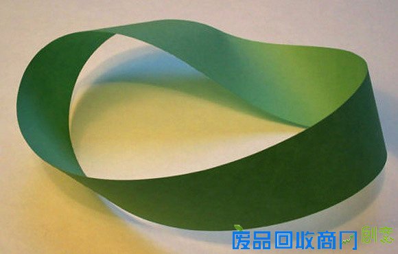 只有一个曲面的莫比乌斯带，一只小虫可以爬遍整个曲面而不必跨过它的边缘。图片来源：网络