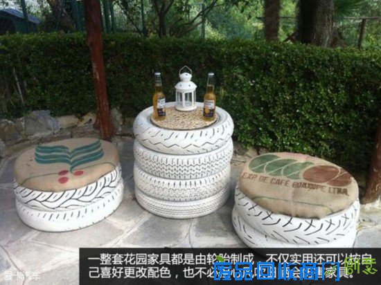 谁说旧爱颜值低看DIY达人妙用废旧轮胎