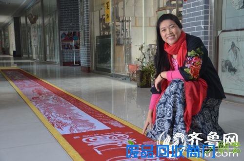 日照剪纸传承人：耗时年余剪出14米《清明上河图》