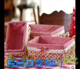 SN001玉米皮无盖收纳筐