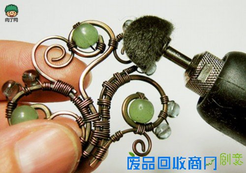 废铜线制作精美的古典项链吊坠手工DIY详细图解