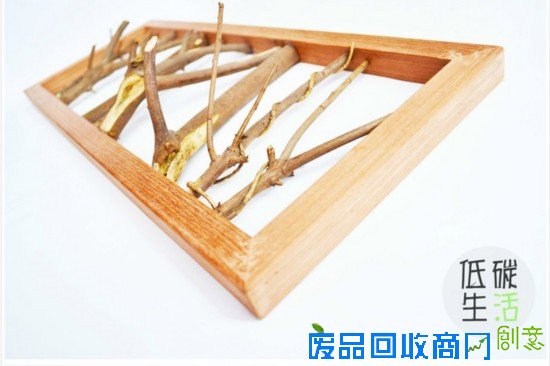 自制木质钥匙挂框挂钩 创意环保生态好生活