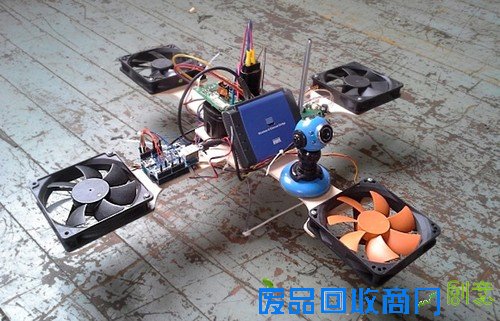 电子垃圾四旋翼设备使用PC风扇（娱乐） 