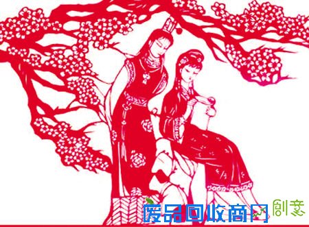 剪纸“共读西厢”