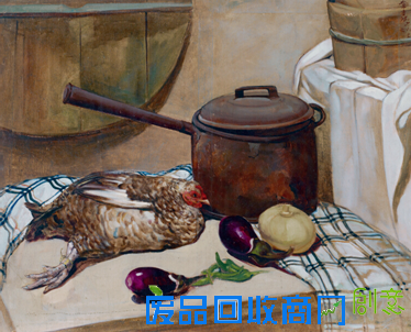 常书鸿 《静物•鸡》