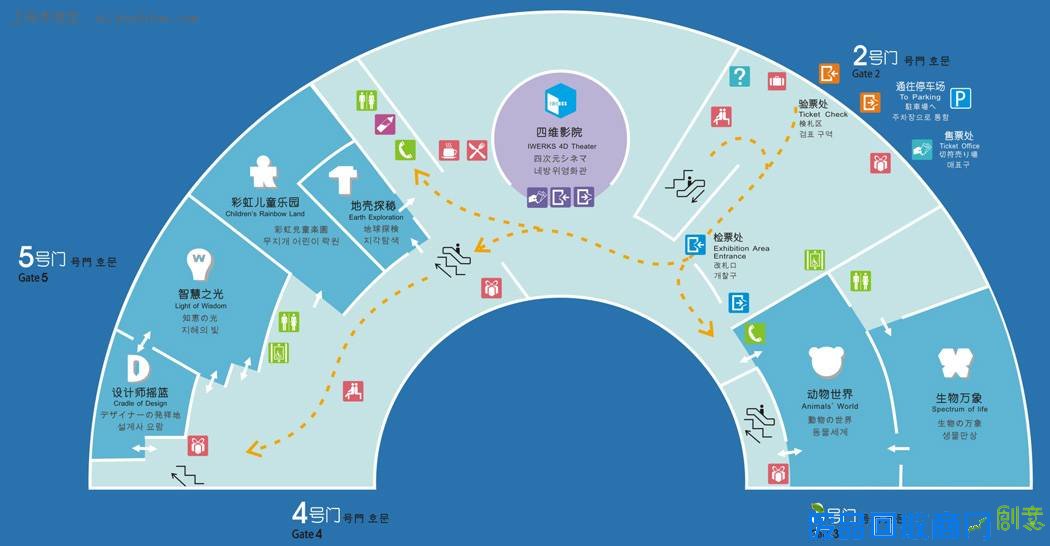 上海科技馆地图及各楼层介绍