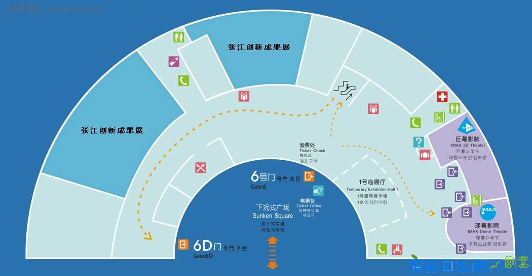 上海科技馆地图及各楼层介绍