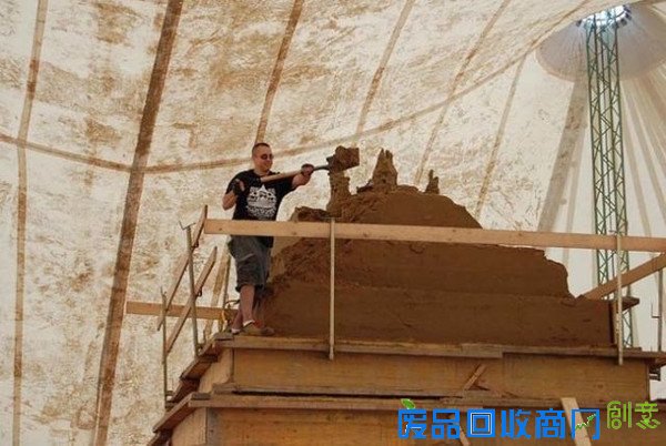 精细的沙雕制作过程，美术功底和雕刻功底超强悍！