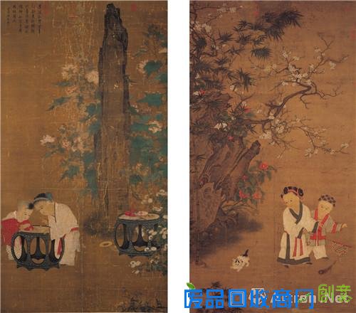 宋 苏汉臣 《秋庭婴戏图》197.8cm×108.4cm 立轴 绢本设色