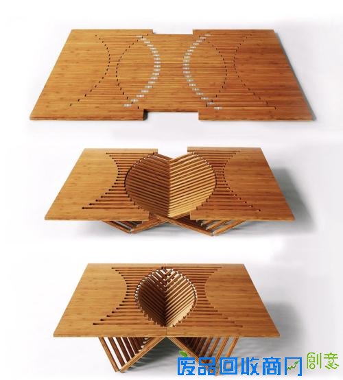  独特的铰链系统桌椅