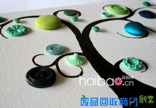 在暖融春日辛勤“植树”！快来动手做一个简单又迷人的DIY纽扣树吧！