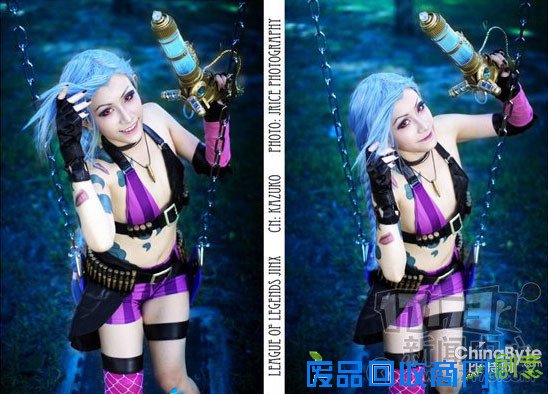 LOL玩家自制《英雄联盟》暴走萝莉金克丝手枪*