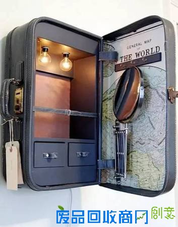 旧行李箱变身精致家具 旧物来打造复古小家