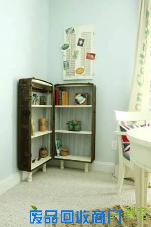 旧行李箱变身精致家具 旧物来打造复古小家