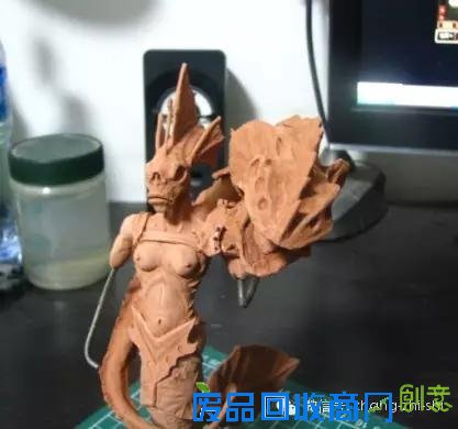 DIY泥塑鱼人，不是简单的美人鱼，而是游戏角色哦