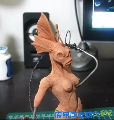 DIY泥塑鱼人，不是简单的美人鱼，而是游戏角色哦