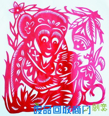 剪出百猴图新年送祝福