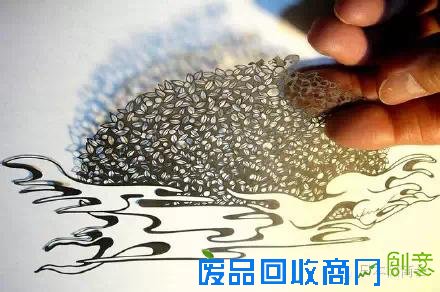 一位日本剪纸艺术家的纸雕神作