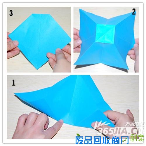 合肥90后MM最爱的蓝色蝴蝶结折纸步骤三