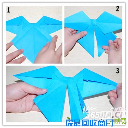 合肥90后MM最爱的蓝色蝴蝶结折纸步骤六