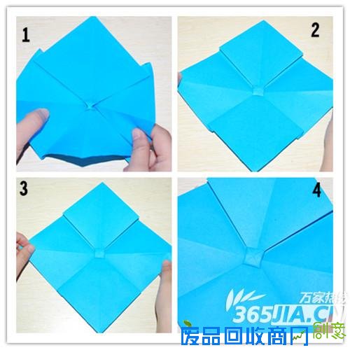 合肥90后MM最爱的蓝色蝴蝶结折纸步骤四