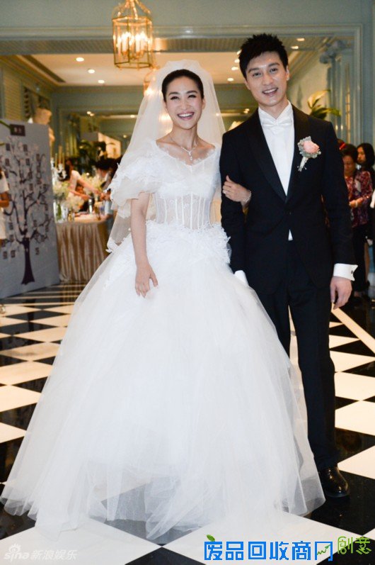 陶欣然何建泽唯美大婚 新人甜蜜亲吻