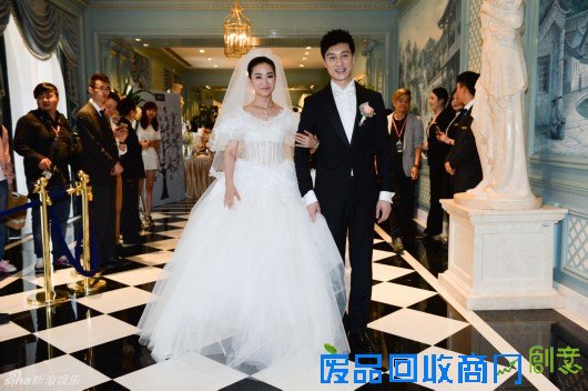 陶欣然何建泽唯美大婚 新人甜蜜亲吻